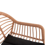 ΣΚΑΜΠΟ ΜΠΑΡ ΨΗΛΟ ALLEGRA HM5640.11 ΜΠΕΖ P.E. RATTAN-ΜΑΥΡΟ ΜΕΤΑΛΛΟ 54x5