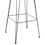 ΣΚΑΜΠΟ ΜΠΑΡ ΨΗΛΟ ALLEGRA HM5640.11 ΜΠΕΖ P.E. RATTAN-ΜΑΥΡΟ ΜΕΤΑΛΛΟ 54x5