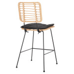 ΣΚΑΜΠΟ ΜΕΣ.ΥΨΟΥΣ ALLEGRA HM5644.11 ΜΕΤΑΛΛΟ&ΜΑΞΙΛΑΡΙ ΜΑΥΡΟ-WICKER ΜΠΕΖ