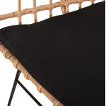 ΠΑΓΚΑΚΙ ΔΙΘΕΣΙΟ ALLEGRA HM5692.11 P.E.RATTAN ΜΠΕΖ-ΜΑΥΡΟΣ ΜΕΤΑΛ.ΣΚΕΛΕΤΟ