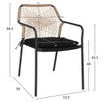 ΠΟΛΥΘΡΟΝΑ ΑΛΟΥΜΙΝΙΟΥ TROTTER HM5865.11 ΣΚΟΥΡΟΣ ΓΚΡΙ ΣΚΕΛΕΤΟΣ ΜΕ WICKER