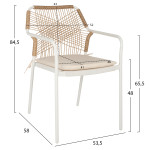 ΠΟΛΥΘΡΟΝΑ ΑΛΟΥΜΙΝΙΟΥ TROTTER HM5865.12 ΛΕΥΚΟΣ ΣΚΕΛΕΤΟΣ ΜΕ WICKER ΜΠΕΖ