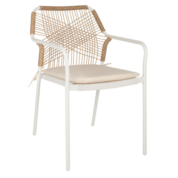 ΠΟΛΥΘΡΟΝΑ ΑΛΟΥΜΙΝΙΟΥ TROTTER HM5865.12 ΛΕΥΚΟΣ ΣΚΕΛΕΤΟΣ ΜΕ WICKER ΜΠΕΖ