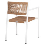 ΠΟΛΥΘΡΟΝΑ ΑΛΟΥΜΙΝΙΟΥ STER HM5786.11 ΛΕΥΚΗ-ΣΥΝΘ.RATTAN ΜΠΕΖ 55,5x53x78Υ