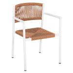 ΠΟΛΥΘΡΟΝΑ ΑΛΟΥΜΙΝΙΟΥ STER HM5786.11 ΛΕΥΚΗ-ΣΥΝΘ.RATTAN ΜΠΕΖ 55,5x53x78Υ