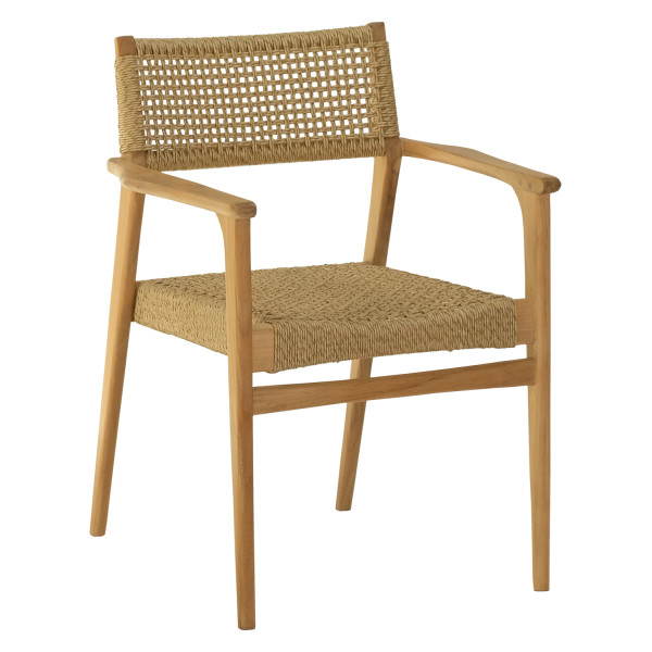 ΠΟΛΥΘΡΟΝΑ NEBO HM9937 ΞΥΛΟ TEAK & ΣΥΝΘ.RATTAN ΣΕ ΦΥΣΙΚΟ ΧΡΩΜΑ 57x63x80