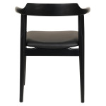 ΠΟΛΥΘΡΟΝΑ ΤΡΑΠΕΖΑΡΙΑΣ CERSEI HM9946.02 RUBBERWOOD & PU ΣΕ ΜΑΥΡΟ 57x54x