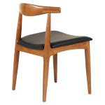 KΑΡΕΚΛΑ ΤΡΑΠΕΖΑΡΙΑΣ ALOR HM9947.03 RUBBERWOOD ΚΑΡΥΔΙ-ΜΑΥΡΟ PU 55x51x75