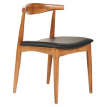 KΑΡΕΚΛΑ ΤΡΑΠΕΖΑΡΙΑΣ ALOR HM9947.03 RUBBERWOOD ΚΑΡΥΔΙ-ΜΑΥΡΟ PU 55x51x75