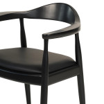 ΠΟΛΥΘΡΟΝΑ ΤΡΑΠΕΖΑΡΙΑΣ ADOR HM9948.02 RUBBERWOOD ΚΑΙ PU-ΜΑΥΡΟ 62x54x76,