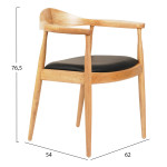 ΠΟΛΥΘΡΟΝΑ ΤΡΑΠΕΖΑΡΙΑΣ ADOR HM9948.01 RUBBERWOOD ΣΕ ΟΑΚ ΚΑΙ ΜΑΥΡΟ PU 62