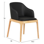 ΠΟΛΥΘΡΟΝΑ ΤΡΑΠΕΖΑΡΙΑΣ FURLAN HM9949.01 RUBBERWOOD ΣΕ ΟΑΚ-ΜΑΥΡΟ PU 54,5