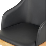 ΠΟΛΥΘΡΟΝΑ ΤΡΑΠΕΖΑΡΙΑΣ FURLAN HM9949.01 RUBBERWOOD ΣΕ ΟΑΚ-ΜΑΥΡΟ PU 54,5