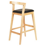 ΣΚΑΜΠΟ ΜΠΑΡ NAMI HM9952.01 RUBBERWOOD ΣΕ ΟΑΚ-ΜΑΥΡΟ PU 47,5x59x102,5Υεκ