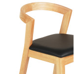 ΣΚΑΜΠΟ ΜΠΑΡ NAMI HM9952.01 RUBBERWOOD ΣΕ ΟΑΚ-ΜΑΥΡΟ PU 47,5x59x102,5Υεκ