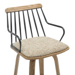 ΣΚΑΜΠΟ ΜΠΑΡ JUDI HM9985.01 WHITE WASH Κ.Π.-ΜΑΥΡΟ ΜΕΤΑΛΛΟ-ΜΠΕΖ ΥΦΑΣΜΑ 4