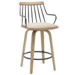 ΣΚΑΜΠΟ ΜΠΑΡ JUDI HM9985.01 WHITE WASH Κ.Π.-ΜΑΥΡΟ ΜΕΤΑΛΛΟ-ΜΠΕΖ ΥΦΑΣΜΑ 4