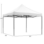 ΚΙΟΣΚΙ/GAZEBO MATTHEW HM6311 ΠΤΥΣΣΟΜΕΝΟ-ΣΚΕΛΕΤΟΣ ΜΕΤΑΛ.ΜΑΥΡΟΣ-ΛΕΥΚΟ ΥΦ