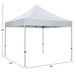 GAZEBO ΕΠΑΓΓΕΛΜΑΤΙΚΟ ΒΑΡΕΩΣ ΤΥΠΟΥ MATTHEW-AL HM6313 ΠΤΥΣΣΟΜΕΝΟ ΑΛΟΥΜΙΝ