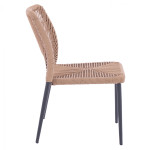 ΚΑΡΕΚΛΑ ΑΛΟΥΜΙΝΙΟΥ ΓΚΡΙ ΜΕ P.E.TWIST RATTAN ΜΠΕΖ HM5770.02 45x63x82Υ ε