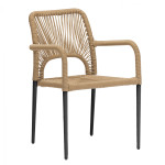 ΠΟΛΥΘΡΟΝΑ ΑΛΟΥΜΙΝΙΟΥ NOJO HM5771.02 ΓΚΡΙ ΜΕ P.E.TWIST RATTAN ΜΠΕΖ 55x6