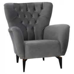 ΠΟΛΥΘΡΟΝΑ ΜΠΕΡΖΕΡΑ Τ. CHESTERFIELD ΒΕΛΟΥΔΟ ΓΚΡΙ HM9217.20 87x88x100 εκ