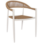 ΠΟΛΥΘΡΟΝΑ ΑΛΟΥΜΙΝΙΟΥ GRET HM5854.01 ΛΕΥΚΗ PE RATTAN ΜΠΕΖ 56x55,5x78Υεκ