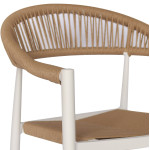 ΠΟΛΥΘΡΟΝΑ ΑΛΟΥΜΙΝΙΟΥ GRET HM5854.01 ΛΕΥΚΗ PE RATTAN ΜΠΕΖ 56x55,5x78Υεκ