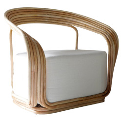 ΠΟΛΥΘΡΟΝΑ DUCHESS ΑΠΟ RATTAN ΦΥΣΙΚΟ-ΕΚΡΟΥ ΜΑΞΙΛΑΡΙ HM9478 81x59x70Y εκ