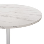 ΤΡΑΠΕΖΙ ΤΡΑΠΕΖΑΡΙΑΣ ΣΤΡΟΓΓΥΛΟ WHITE MARBLE HM9421.01 Φ90x74Y εκ.