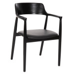 ΠΟΛΥΘΡΟΝΑ ΤΡΑΠΕΖΑΡΙΑΣ KINGSLEY HM9634.02 ΞΥΛΟ ΜΑΟΝΙ- ΜΑΥΡΟ VINYL 58x53