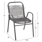 ΠΟΛΥΘΡΟΝΑ ΕΞ.ΧΩΡΟΥ AVRIL HM5968.01 ΜΕΤΑΛΛΟ ΚΑΙ ΣΥΝΘ.RATTAN ΣΕ ΓΚΡΙ 54,