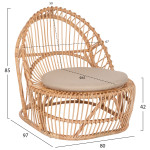 ΠΟΛΥΘΡΟΝΑ ENTROPY HM9840.01 RATTAN ΦΥΣΙΚΟ ΜΕ ΕΚΡΟΥ ΜΑΞΙΛΑΡΙ 80x97x85Υε