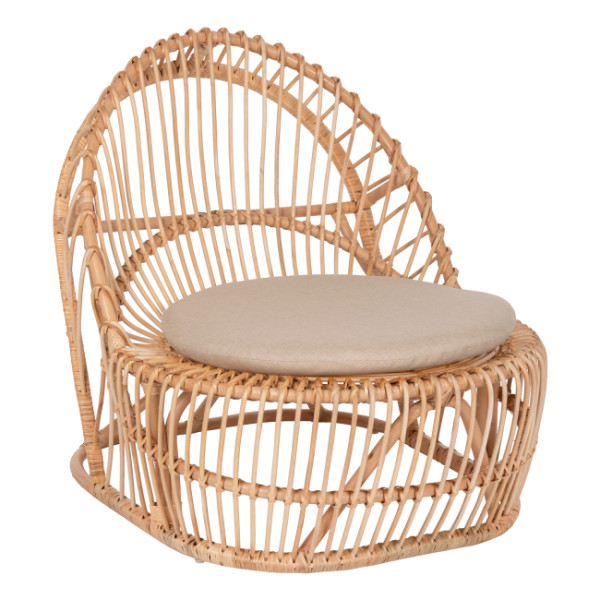 ΠΟΛΥΘΡΟΝΑ ENTROPY HM9840.01 RATTAN ΦΥΣΙΚΟ ΜΕ ΕΚΡΟΥ ΜΑΞΙΛΑΡΙ 80x97x85Υε