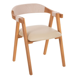 ΠΟΛΥΘΡΟΝΑ RIMINI HM9867.07 ΞΥΛΟ TEAK ΦΥΣΙΚΟ-ΜΠΕΖ ΣΧΟΙΝΙ & PU ΚΑΘΙΣΜΑ 6