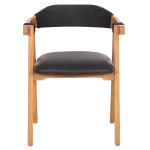 ΠΟΛΥΘΡΟΝΑ RIMINI HM9867.02 ΞΥΛΟ TEAK ΦΥΣΙΚΟ-ΜΑΥΡΟ ΣΧΟΙΝΙ & PU ΚΑΘΙΣΜΑ