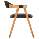 ΠΟΛΥΘΡΟΝΑ RIMINI HM9867.02 ΞΥΛΟ TEAK ΦΥΣΙΚΟ-ΜΑΥΡΟ ΣΧΟΙΝΙ & PU ΚΑΘΙΣΜΑ
