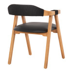ΠΟΛΥΘΡΟΝΑ RIMINI HM9867.02 ΞΥΛΟ TEAK ΦΥΣΙΚΟ-ΜΑΥΡΟ ΣΧΟΙΝΙ & PU ΚΑΘΙΣΜΑ