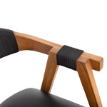 ΠΟΛΥΘΡΟΝΑ RIMINI HM9867.02 ΞΥΛΟ TEAK ΦΥΣΙΚΟ-ΜΑΥΡΟ ΣΧΟΙΝΙ & PU ΚΑΘΙΣΜΑ