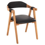 ΠΟΛΥΘΡΟΝΑ RIMINI HM9867.02 ΞΥΛΟ TEAK ΦΥΣΙΚΟ-ΜΑΥΡΟ ΣΧΟΙΝΙ & PU ΚΑΘΙΣΜΑ