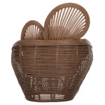 ΠΟΛΥΘΡΟΝΑ CIRCE HM9883 RATTAN ΚΑΦΕ-ΜΑΞΙΛΑΡΙΑ ΕΚΡΟΥ 100x74x112,5Υεκ.