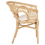 ΠΟΛΥΘΡΟΝΑ DAMPAR HM9929.04 RATTAN ΣΕ ΦΥΣΙΚΟ-ΛΕΥΚΟ ΜΑΞΙΛΑΡΙ 59x61x80Υεκ