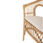 ΠΟΛΥΘΡΟΝΑ DAMPAR HM9929.04 RATTAN ΣΕ ΦΥΣΙΚΟ-ΛΕΥΚΟ ΜΑΞΙΛΑΡΙ 59x61x80Υεκ