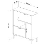 ΠΑΠΟΥΤΣΟΘΗΚΗ MEDY HM18187.01 ΜΕΛΑΜΙΝΗ ΣΕ ΑΝΘΡΑΚΙ & ΣΟΝΑΜΑ-ΜΑΥΡΑ ΠΟΔΙΑ