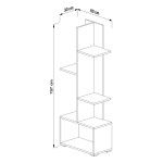 ΒΙΒΛΙΟΘΗΚΗ TRIVIO HM18195.03 ΜΕΛΑΜΙΝΗ ΣΕ ΛΕΥΚΟ-ATLANTIS GREEN 50x25x12