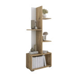 ΒΙΒΛΙΟΘΗΚΗ TRIVIO HM18195.03 ΜΕΛΑΜΙΝΗ ΣΕ ΛΕΥΚΟ-ATLANTIS GREEN 50x25x12