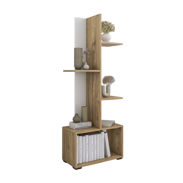 ΒΙΒΛΙΟΘΗΚΗ TRIVIO HM18195.03 ΜΕΛΑΜΙΝΗ ΣΕ ΛΕΥΚΟ-ATLANTIS GREEN 50x25x12