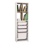 ΣΥΡΤΑΡΙΕΡΑ ΜΕ ΡΑΦΙΑ SANI HM18210.01 ΜΕΛΑΜΙΝΗ ΛΕΥΚΗ&ΣΟΝΑΜΑ-4 P.E. ΣΥΡΤΑ