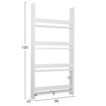 ΡΑΦΙΕΡΑ ΤΟΙΧΟΥ SANI HM18224.01 ΜΕΛΑΜΙΝΗ ΣΕ ΛΕΥΚΟ 60x10x120Υεκ. (4 ΡΑΦΙ