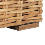 ΠΟΛΥΘΡΟΝΑ TROPEL HM9810 ΞΥΛΟ MANGO-RATTAN ΦΥΣΙΚΟ-ΛΕΥΚΑ ΜΑΞΙΛΑΡΙΑ 110x8